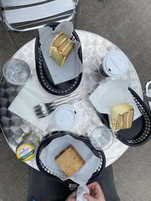 Vegan lemon sponge  at Fika in Liverpool