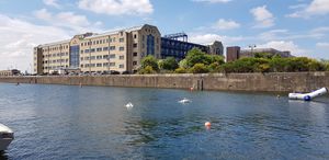 View from watersports centre cafe   at Fika in Liverpool