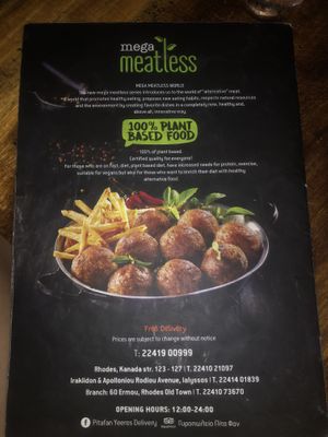 Menu   at Pita Fan in Rhodes