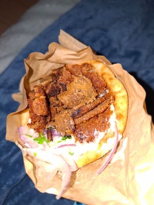 Vegan gyros at Pita Fan in Rhodes