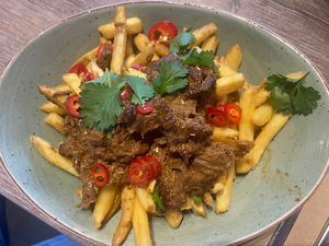 Loaded fries - Rendang (very tasty!)  at Mr. Vegan Foodbar in Apeldoorn