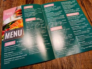 Menu, lots of fastfood at Mr. Vegan Foodbar in Apeldoorn