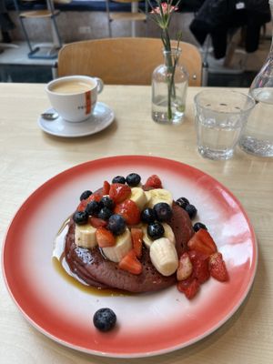 Vegan blue magic deluxe 🥞  at Moak Pancakes - Pijp in Amsterdam