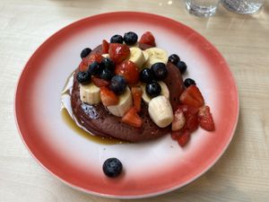 Vegan blue magic deluxe 🥞  at Moak Pancakes - Pijp in Amsterdam