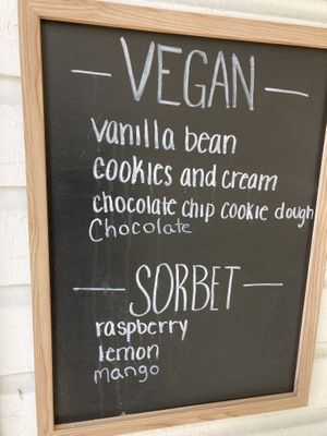 Menu  at Erikson's Ice Cream in Maynard