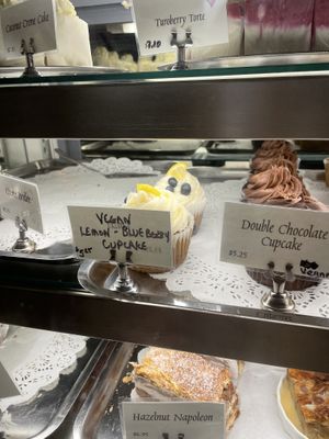 All cupcakes are vegan  at Old Europe Coffee & Desserts in Greenville