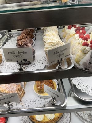 All cupcakes are vegan  at Old Europe Coffee & Desserts in Greenville