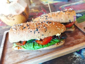 Brushetta with grilled vegetables at The Sage Bali in Pemuteran