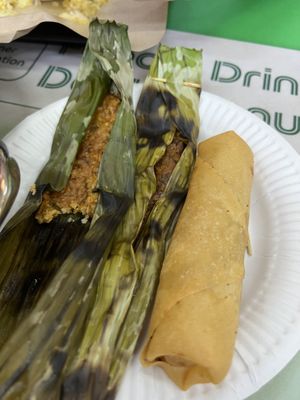 Otah in banana leave  at Longhua Vegetarian - 龙华 in Central Singapore