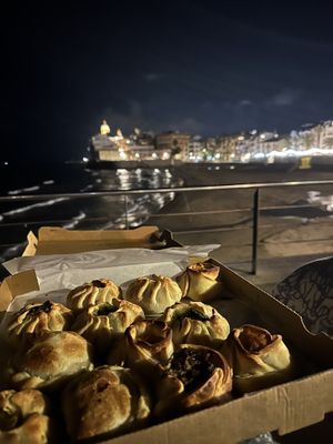 Vegan Empanadas overlooking sitges😄 at Tanto Gusto in Sitges