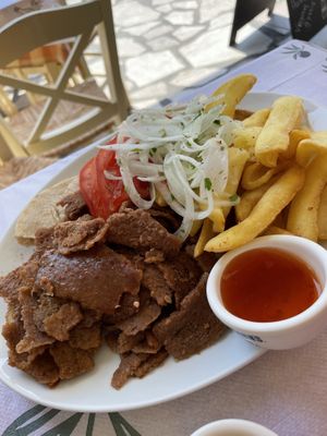 Vegan gyros plate  at Kantirimi Grill House in Symi