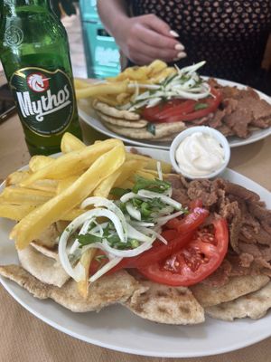 Vegan gyros   at Kantirimi Grill House in Symi
