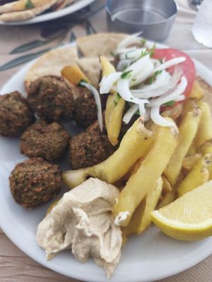 Falafel plate at Kantirimi Grill House in Symi