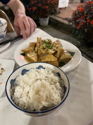 Satay tofu   at Ken Vegetarian and Coffee in Hoi An