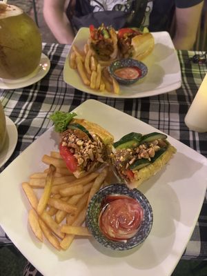 Banh mi's pork & duck   at Ken Vegetarian and Coffee in Hoi An