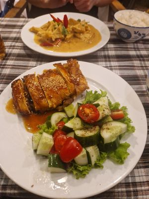 Faux duck and tofu satay at Ken Vegetarian and Coffee in Hoi An