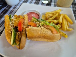 "pork" bahn mi at Ken Vegetarian and Coffee in Hoi An