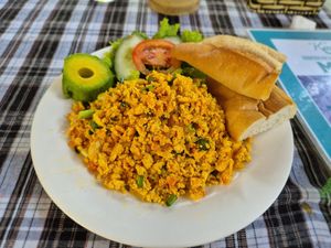 Tofu scrable at Ken Vegetarian and Coffee in Hoi An