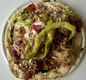 Tabdoori open kebab  at Tiger Eats Carrot in Brighton