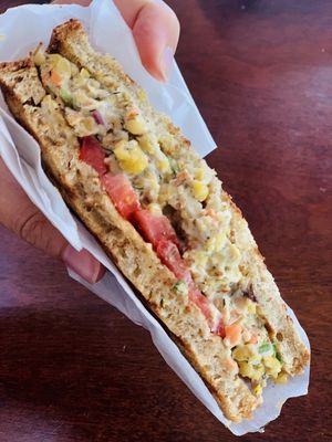 Untuna Chickpea Salad Sandwich 🥪 💥  at Healthy Gourmet To-Go in Saugerties