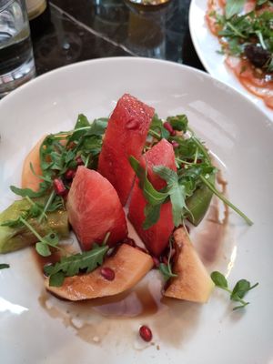 Melon salad as a starter (bit boring) at Magnolia in Rhenen