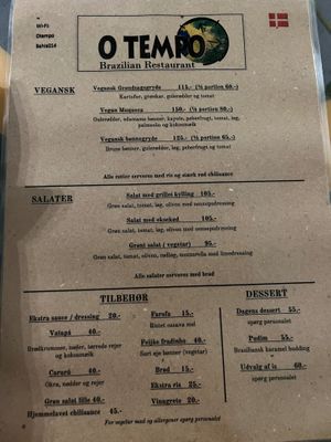 A curiosity; the prices are excl of 25% VAT  at O Tempo in Copenhagen