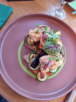 Seared tofu at Ocho in Inveraray