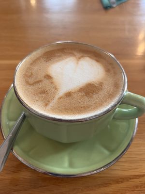 Flat white with oat milkk  at Ocho in Inveraray