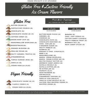 Vegan Flavors and Toppings at The Yard Milkshake Bar in Madison