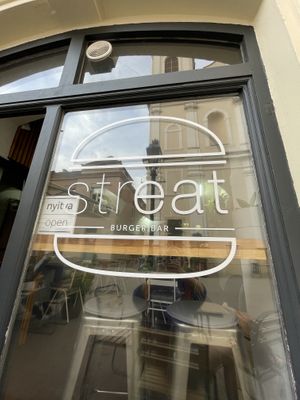 Vegan burger & avo on toast  at streat in Pecs