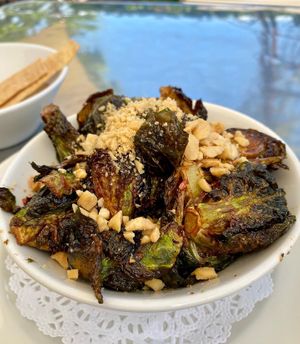 Fried Brussels sprouts   at Glasshalfull in Carrboro