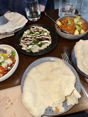 All three vegan brunch options  at Damascus in Wellington