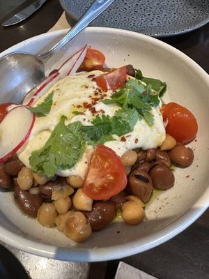 Tahni and fava veans  at Damascus in Wellington