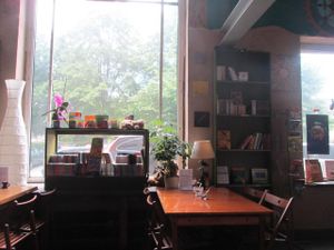 Order some food or hot drink, grab a book and take a seat! at Vegedajnia Nalanda in Wroclaw
