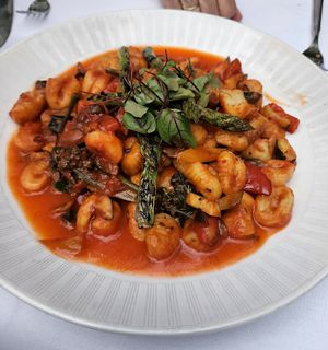 Orecchiette pasta with mushrooms and broccoli rabe  at Café Cortina in Farmington Hills
