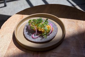 Tempura Sweet Potato Taco at Padrón in Oakland