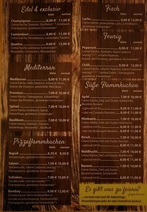 mehr vegane Flammkuchen, auch süss at Flammkuchenhaus in Saarbrucken
