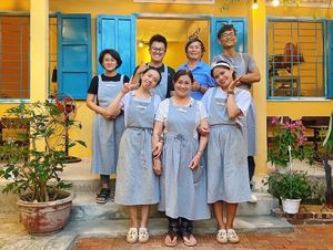 Lovely family  at Chickpea Eatery Thuan Chay in Hoi An