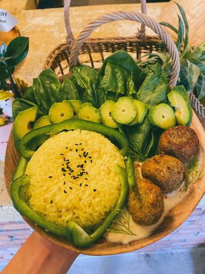 Customised green bowl  at Chickpea Eatery Thuan Chay in Hoi An