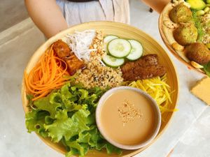 Tasty vegan bowls  at Chickpea Eatery Thuan Chay in Hoi An