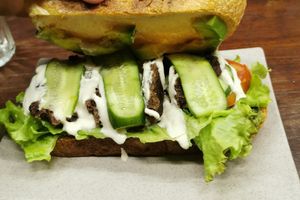 Vegan beef Sandwich at Chickpea Eatery Thuan Chay in Hoi An