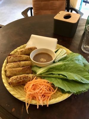 Crispy spring rolls  at Chickpea Eatery Thuan Chay in Hoi An