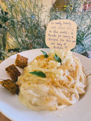 Creamy pasta  at Chickpea Eatery Thuan Chay in Hoi An