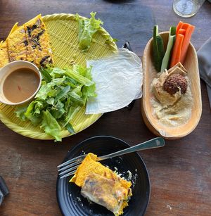 Vietnamese Pancake and Falafel bowl  at Chickpea Eatery Thuan Chay in Hoi An