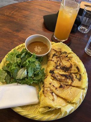 Vietnamese pancake  at Chickpea Eatery Thuan Chay in Hoi An