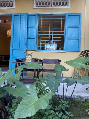 Outdoor seating   at Chickpea Eatery Thuan Chay in Hoi An