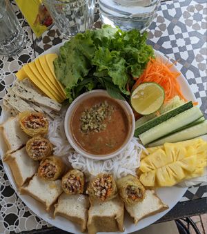 Tasting platter at Chickpea Eatery Thuan Chay in Hoi An