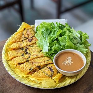 Bánh Xèo Vietnamese Pancake at Chickpea Eatery Thuan Chay in Hoi An