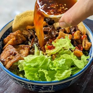 Hoi An Style Noodles Cao Lầu at Chickpea Eatery Thuan Chay in Hoi An