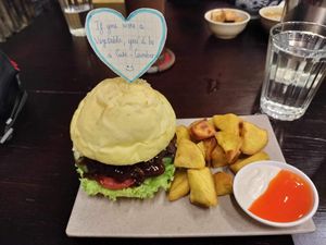 Burger  at Chickpea Eatery Thuan Chay in Hoi An